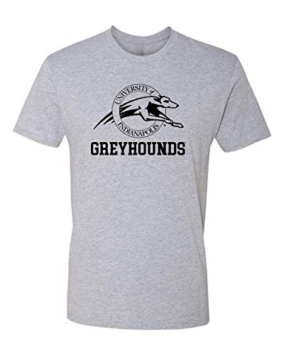 Univ of Indianapolis Greyhounds Black Text Exclusive Soft Shirt - Heather Gray