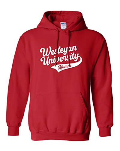 Wesleyan University Alumni Hooded Sweatshirt - Red