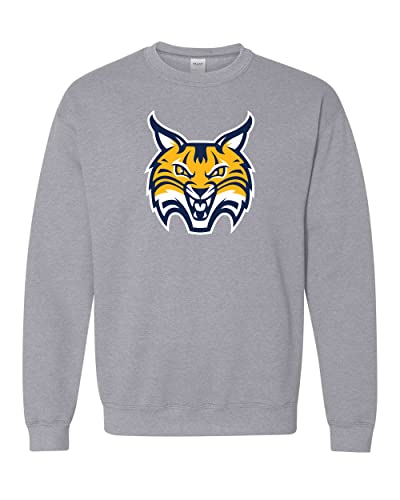 Quinnipiac University Growler Crewenck Sweatshirt - Sport Grey