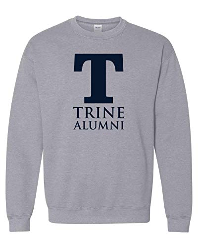 Trine University T Alumni Crewneck Sweatshirt - Sport Grey