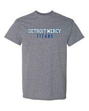 Load image into Gallery viewer, Detroit Mercy Titans Text Two Color T-Shirt - Graphite Heather
