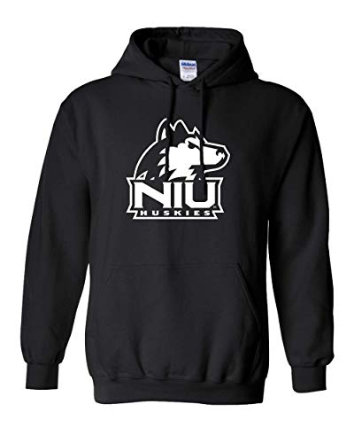 Northern Illinois NIU One Color Hooded Sweatshirt NIU Huskies Mens/Womens Hoodie - Black