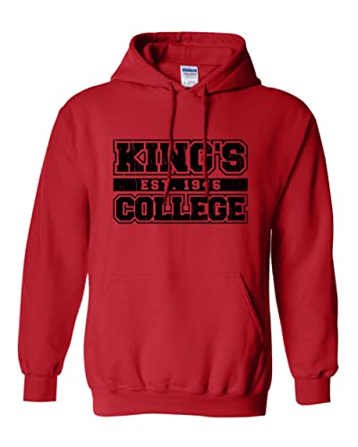 King's College est 1946 Hooded Sweatshirt - Red