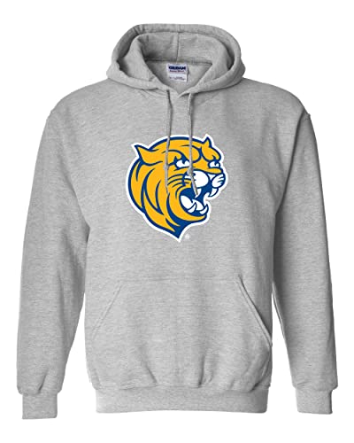 Johnson & Wales University Cat Head Hooded Sweatshirt - Sport Grey