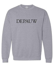 Load image into Gallery viewer, DePauw Black Text Crewneck Sweatshirt - Sport Grey
