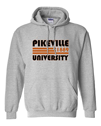 Retro University of Pikeville Hooded Sweatshirt - Sport Grey