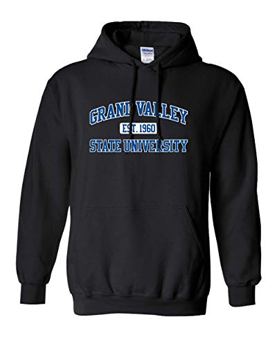 Grand Valley State University EST Two Color Hooded Sweatshirt - Black