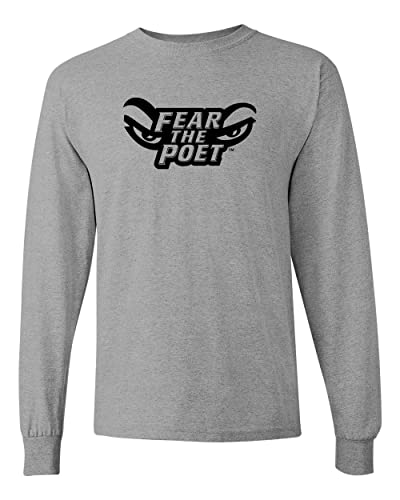Whittier College Fear The Poet Long Sleeve Shirt - Sport Grey