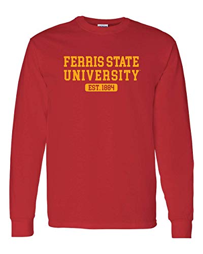 Ferris State University EST One Color Long Sleeve - Red