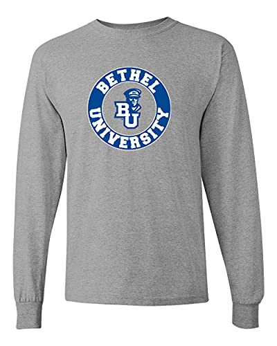 Bethel University BU Two Color Long Sleeve Shirt - Sport Grey