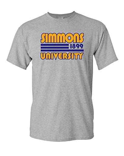 Retro Simmons University T-Shirt - Sport Grey
