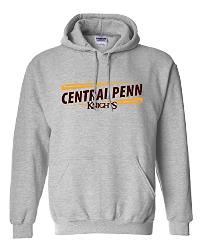 Central Penn Knights Slant Text Hooded Sweatshirt - Sport Grey