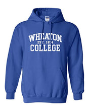 Load image into Gallery viewer, Vintage Wheaton College Hooded Sweatshirt - Royal
