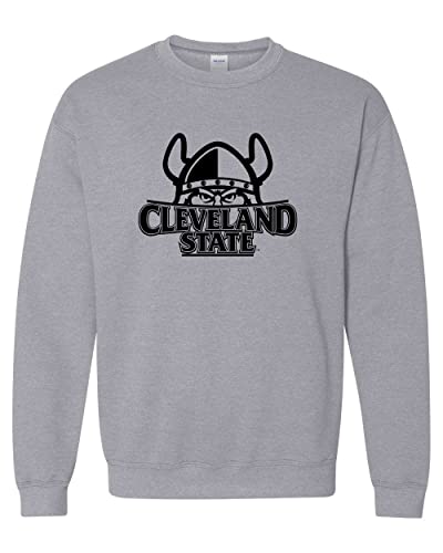Cleveland State Full Logo Crewneck Sweatshirt - Sport Grey