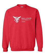 Load image into Gallery viewer, Ball State University Alumni One Color Crewneck Sweatshirt - Red
