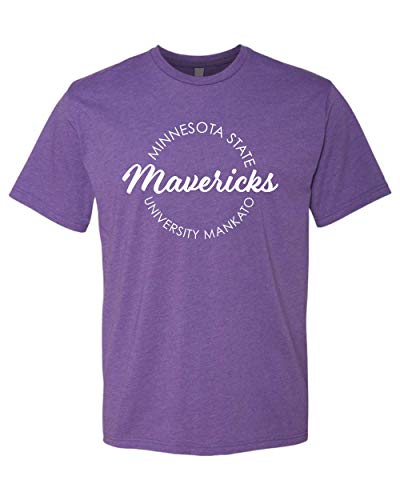 Minnesota State Mankato Circular 1 Color Soft Exclusive T-Shirt - Purple Rush