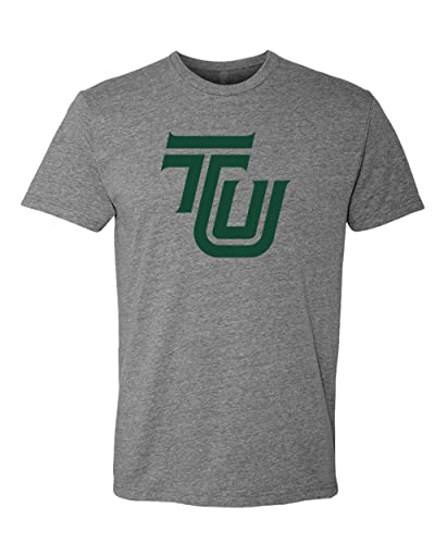 Tiffin University Dragon Green TU T-Shirt - Sport Grey
