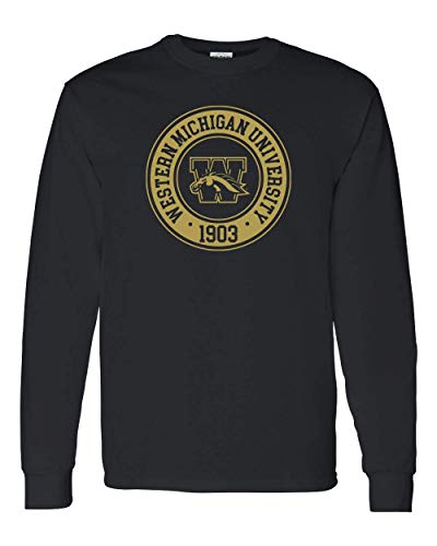 Western Michigan Circle One Color Long Sleeve - Black