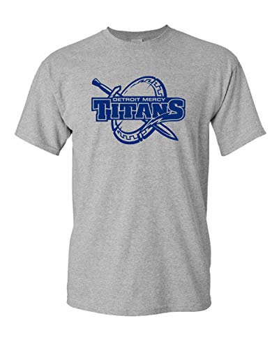 University of Detroit Mercy Titans Logo One Color T-Shirt - Sport Grey