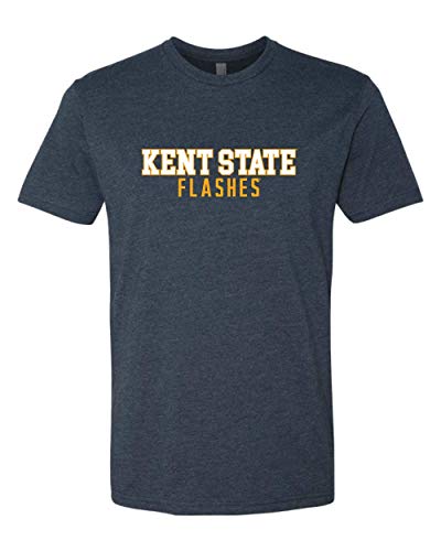 Kent State Flashes Block Two Color Exclusive Soft Shirt - Midnight Navy