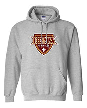 Load image into Gallery viewer, Iona University Full Color Logo Hooded Sweatshirt - Sport Grey
