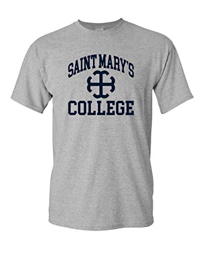 Saint Mary's College Navy Logo T-Shirt - Sport Grey