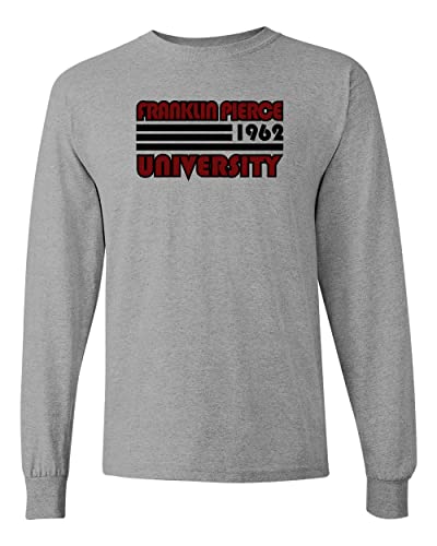 Retro Franklin Pierce University Long Sleeve T-Shirt - Sport Grey