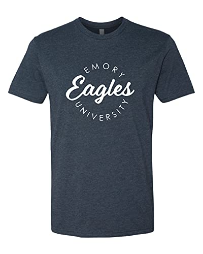 Emory University Circular 1 Color Exclusive Soft Shirt - Midnight Navy