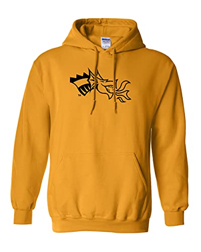 Drexel University Dragon Head 1 Color Hooded Sweatshirt - Gold