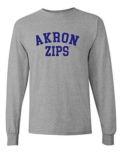University of Akron Zips Long Sleeve T-Shirt - Sport Grey
