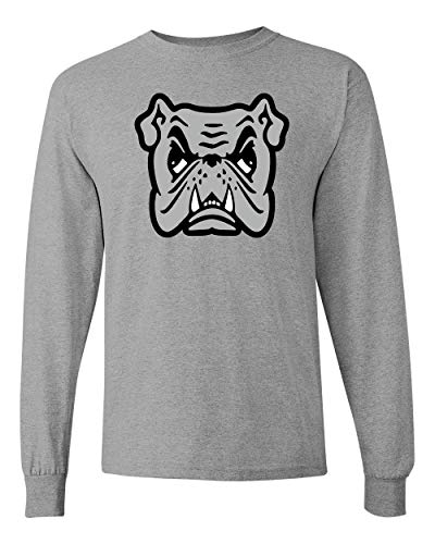 Adrian College Bulldog Logo Long Sleeve - Sport Grey