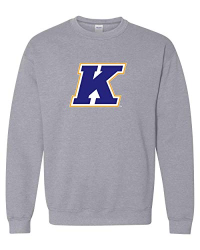 Kent State K Logo Three Color Crewneck Sweatshirt - Sport Grey