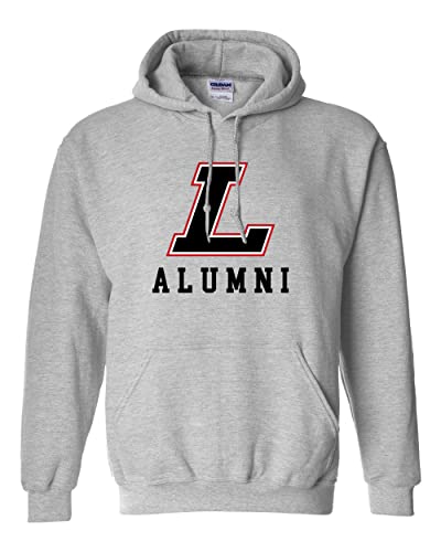 Lewis University L Alumni Hooded Sweatshirt - Sport Grey