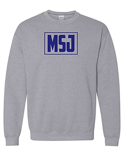 Mount St. Joseph MSJ Block One Color Crewneck Sweatshirt - Sport Grey