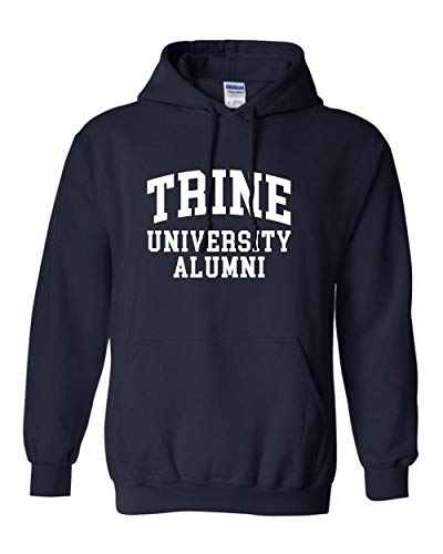 Premium Trine University Alumni White Text Hooded Sweatshirt - Navy