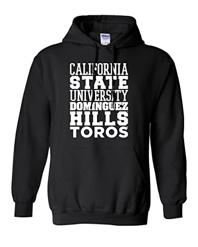 Cal State Dominguez Hills Block Hooded Sweatshirt - Black