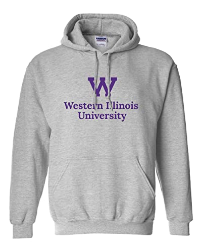 Western Illinois University Hooded Sweatshirt - Sport Grey