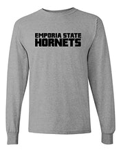 Load image into Gallery viewer, Emporia State 1 Color Mascot Long Sleeve T-Shirt - Sport Grey
