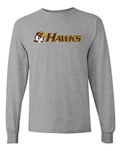 Load image into Gallery viewer, Quincy University Hawks Long Sleeve T-Shirt - Sport Grey

