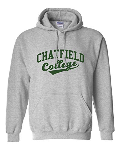 Chatfield College 1 Color Hooded Sweatshirt - Sport Grey