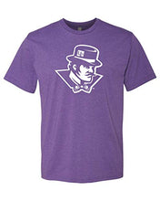 Load image into Gallery viewer, Evansville White Ace Mascot Exclusive Soft Shirt - Purple Rush
