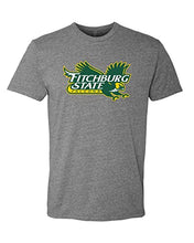 Load image into Gallery viewer, Fitchburg State Full Color Mascot Exclusive Soft T-Shirt - Dark Heather Gray

