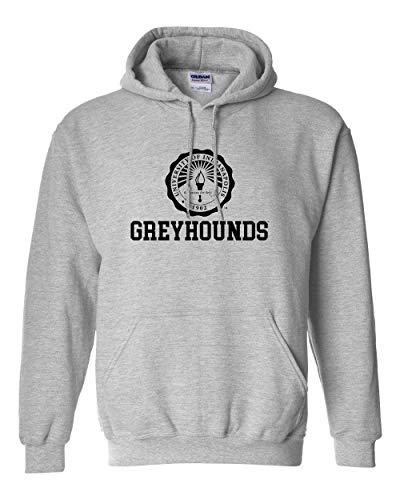University of Indianapolis Greyhounds Black Seal Hooded Sweatshirt - Sport Grey