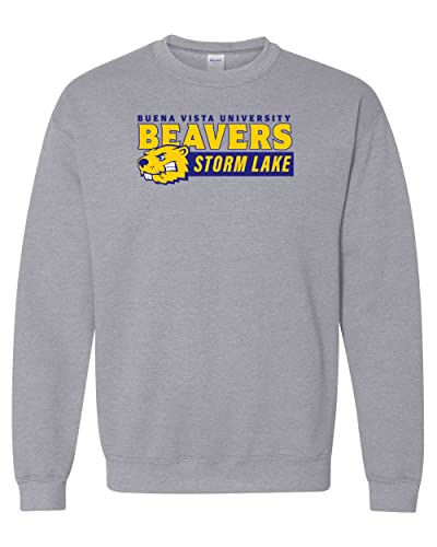 Buena Vista University Beavers Crewneck Sweatshirt - Sport Grey