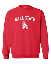 Load image into Gallery viewer, Ball State Block Letters with Student Logo Crewneck Sweatshirt - Red
