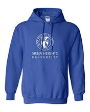 Load image into Gallery viewer, Siena Heights Stacked White Logo Hooded Sweatshirt - Royal
