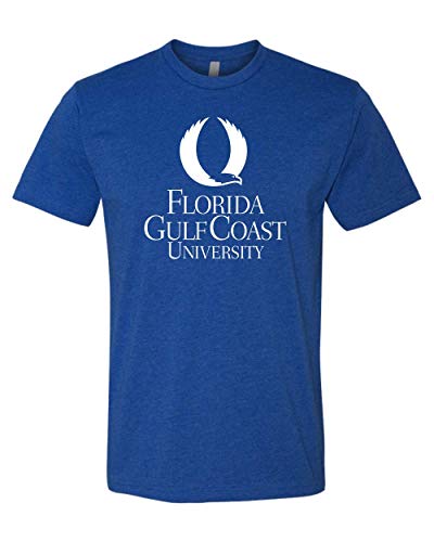 Premium Florida Gulf Coast University Official One Color T-Shirt FGCU Logo Apparel Mens/Womens T-Shirt - Royal