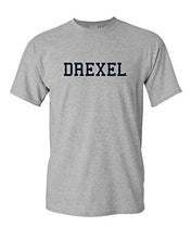 Load image into Gallery viewer, Drexel University Drexel Navy Text T-Shirt - Sport Grey
