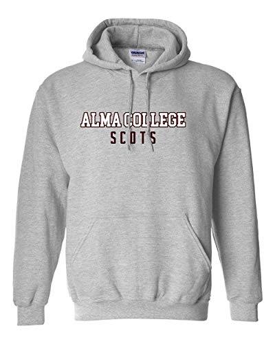 Alma College Scots Two Color Hooded Sweatshirt - Sport Grey