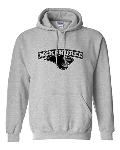 McKendree University Stacked Logo Hooded Sweatshirt - Sport Grey